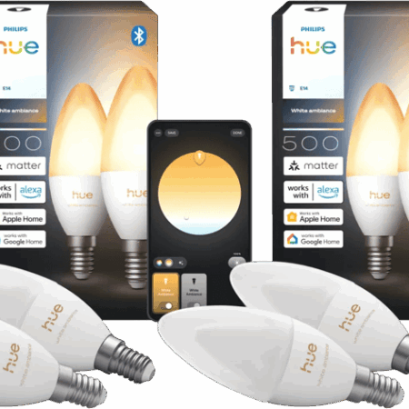 Philips Hue Kaarslamp White Ambiance E14 4-Pack