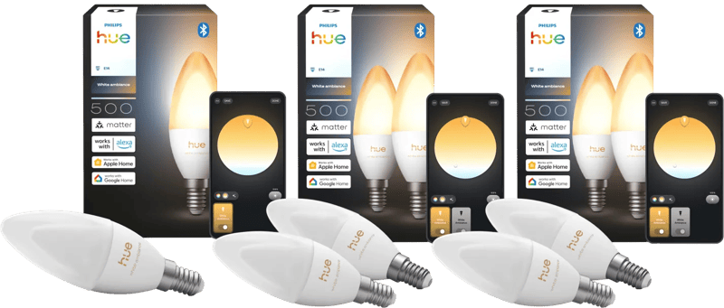 Philips Hue Kaarslamp White Ambiance E14 5-Pack