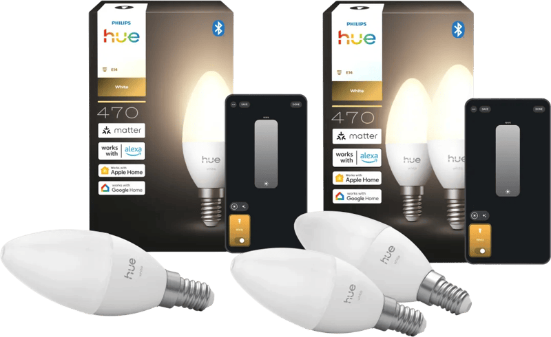 Philips Hue Kaarslamp White E14 3-Pack