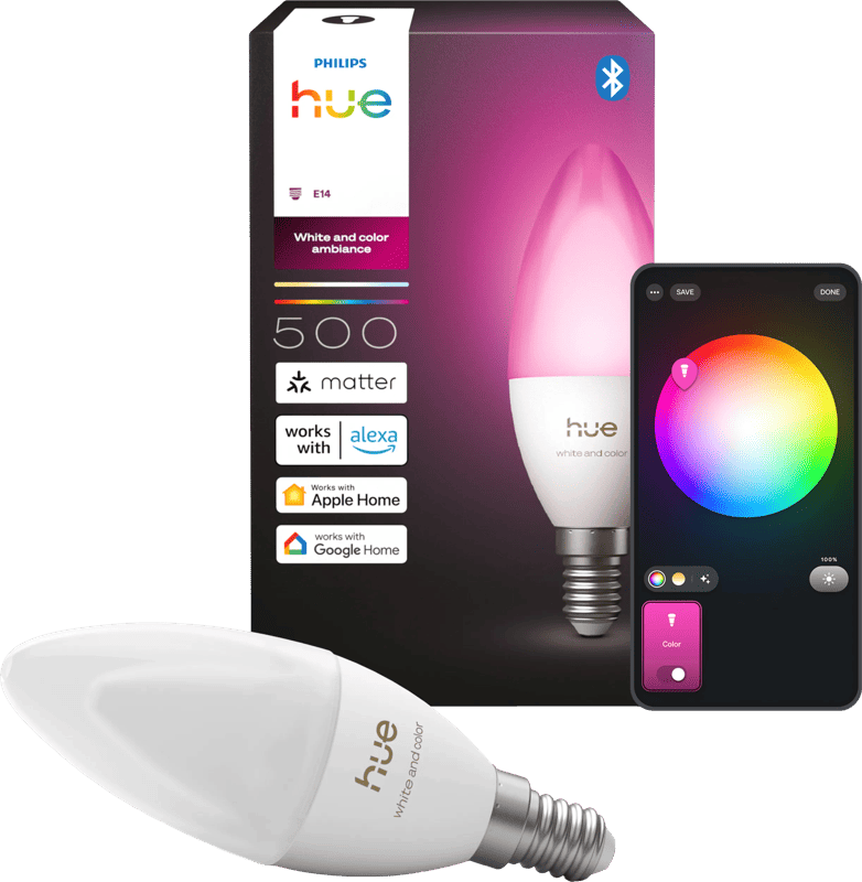 Philips Hue Kaarslamp White and Color E14 Losse lamp