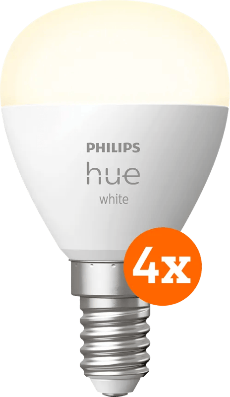 Philips Hue Kogellamp White E14 4-pack