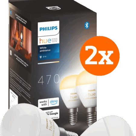 Philips Hue Luster kogellamp White Ambiance E14 4-pack