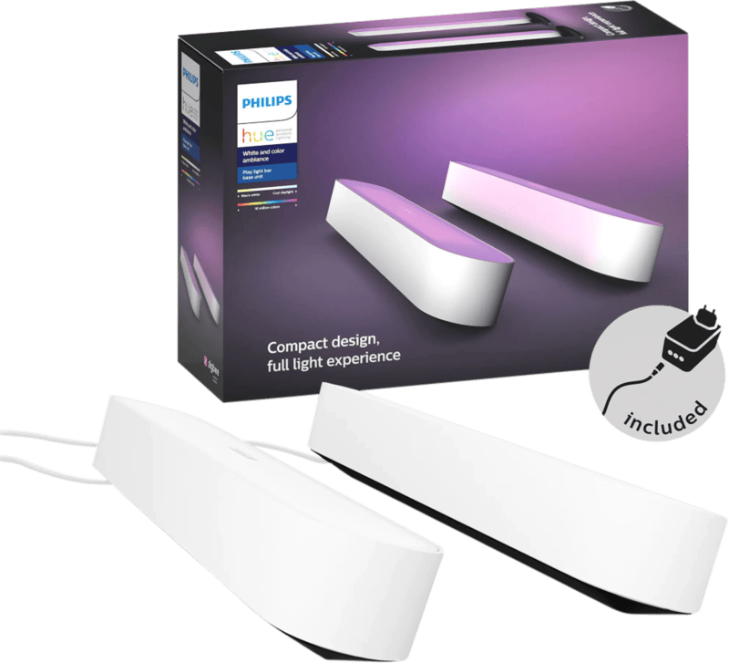 Philips Hue Play Lichtbalk White & Color Wit Duo Pack