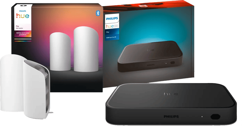 Philips Hue Play Wall Washer Wit - Duo Pack + HDMI Sync Box 8K
