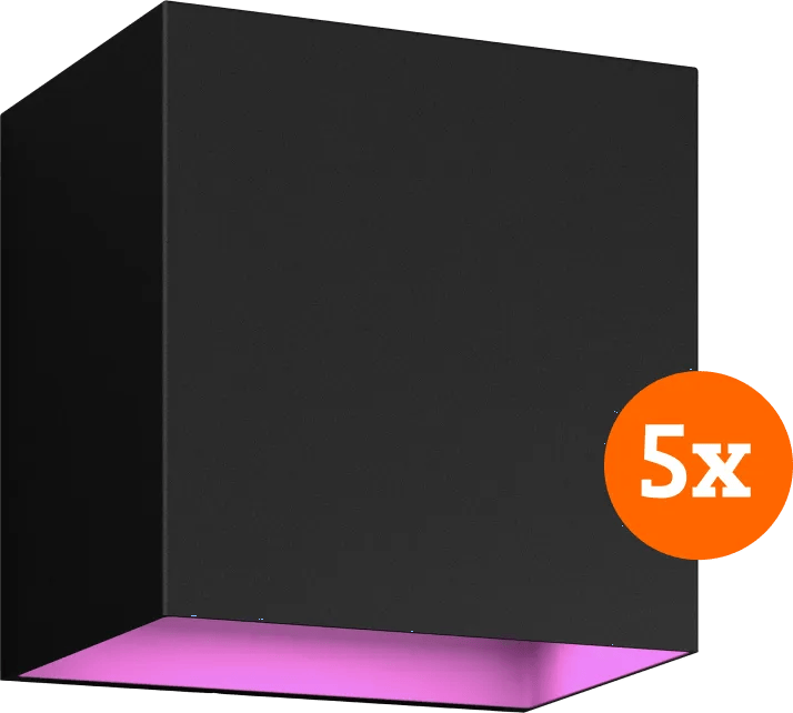 Philips Hue Resonate Downward White and Color - zwart 5-pack