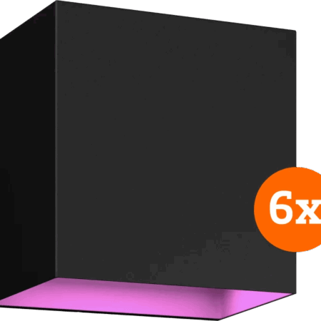 Philips Hue Resonate Downward White and Color - zwart 6-pack