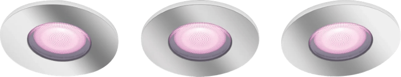 Philips Hue Xamento badkamer inbouwspot White and Color - Chroom - Rond 3-pack