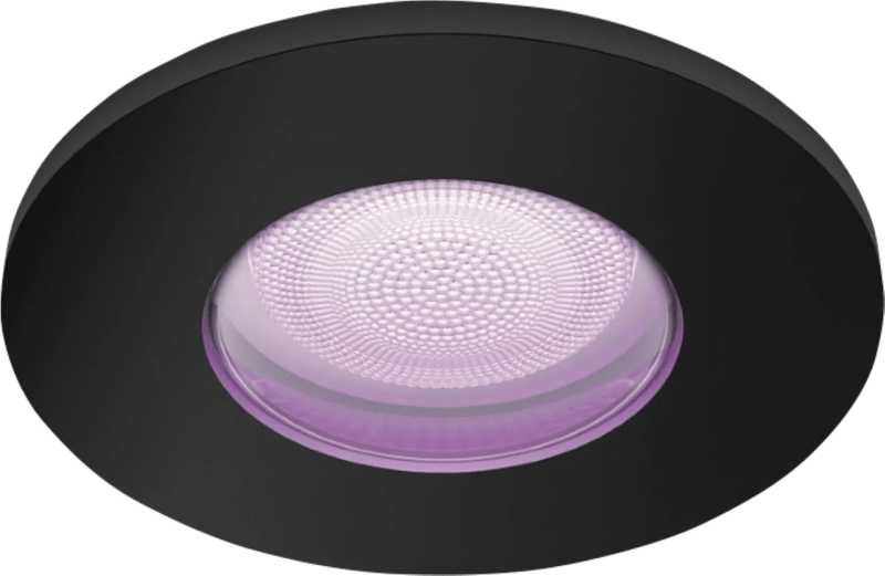 Philips Hue Xamento badkamer inbouwspot White and Color - Zwart - Rond