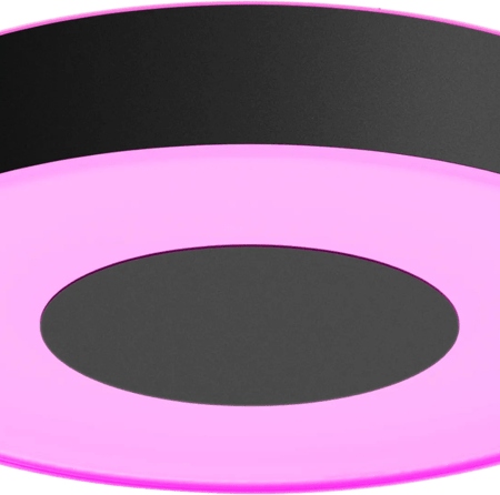 Philips Hue Xamento badkamerplafondlamp - wit en gekleurd licht - zwart - 38cm