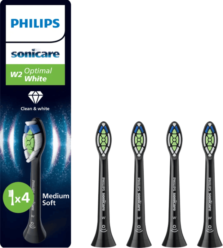Philips Sonicare Optimal White HX6064/88 Zwart (4 stuks)