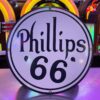 Phillips 66 Rond Emaille Bord - Jaren '80 Productie Sample - Ø30cm (Wit) | Phillips 66