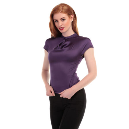 Phoebe Satin Top Purple-36 (NL) /10 (UK) | 38% korting | Collectif