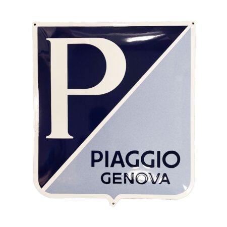 Piaggio Logo Emaille Bord - 40 x 37cm | Fiftiesstore