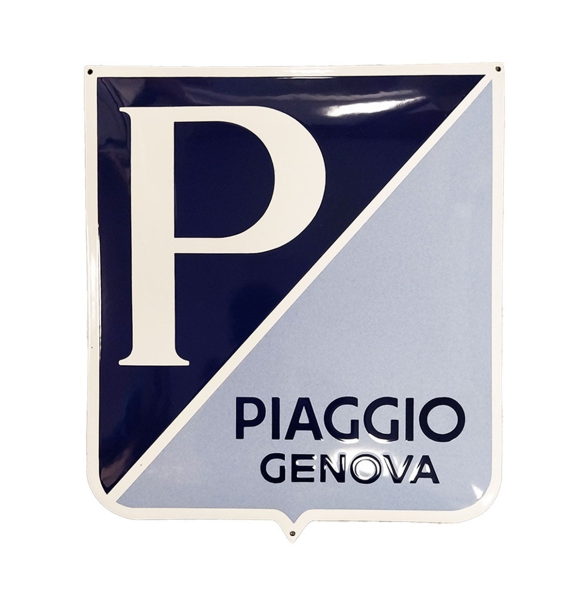 Piaggio Logo Emaille Bord - 40 x 37cm | Fiftiesstore