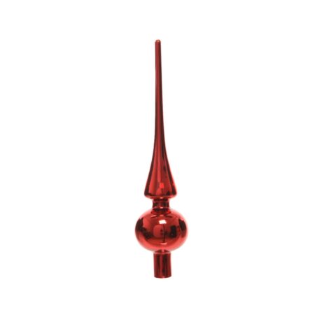 Piek glas glans kerst rood 26cm | Decoris