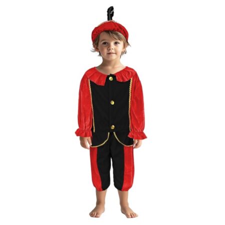 Pietenpak Zwart/rood 98-104 Cm |