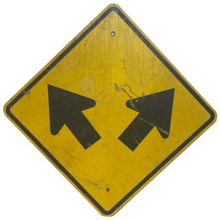 Pijlen Straatbord - Geel - Origineel | The Dutch Pickers