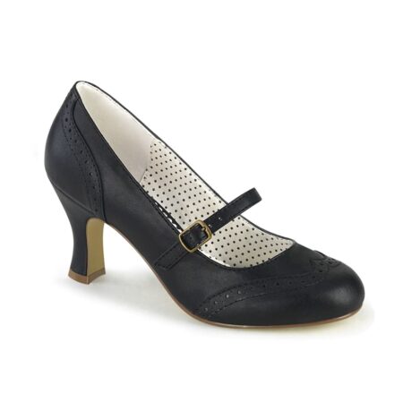 Pin Up Couture Pleaser Kitten Heel Flapper Pumps Red-39 (EU) / 9 (US) | Pinup Couture