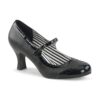 Pin Up Couture Pleaser Mary Jane Kitten Heel Pumps Lacquer Black-40EU/10US | Pinup Couture