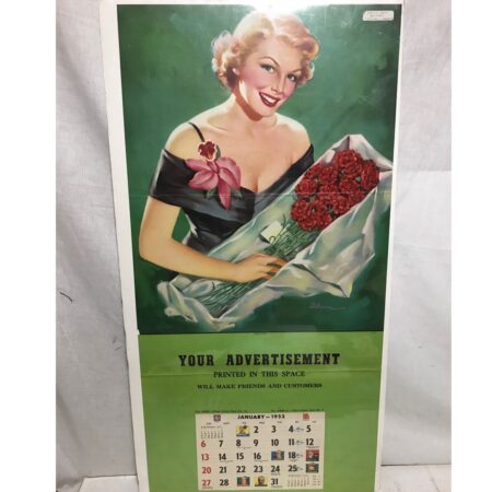 Pin Up Kalender Salesman Sample 1952 Origineel Vintage | Fiftiesstore