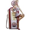 Pin-up Gas Pump Garage Gasoline Metalen Bord Met Relief XXL 55 x 83 cm | Fiftiesstore