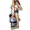 Pin-up Spark Plug Metalen Bord Met Relief XL 37 x 80 cm | Fiftiesstore