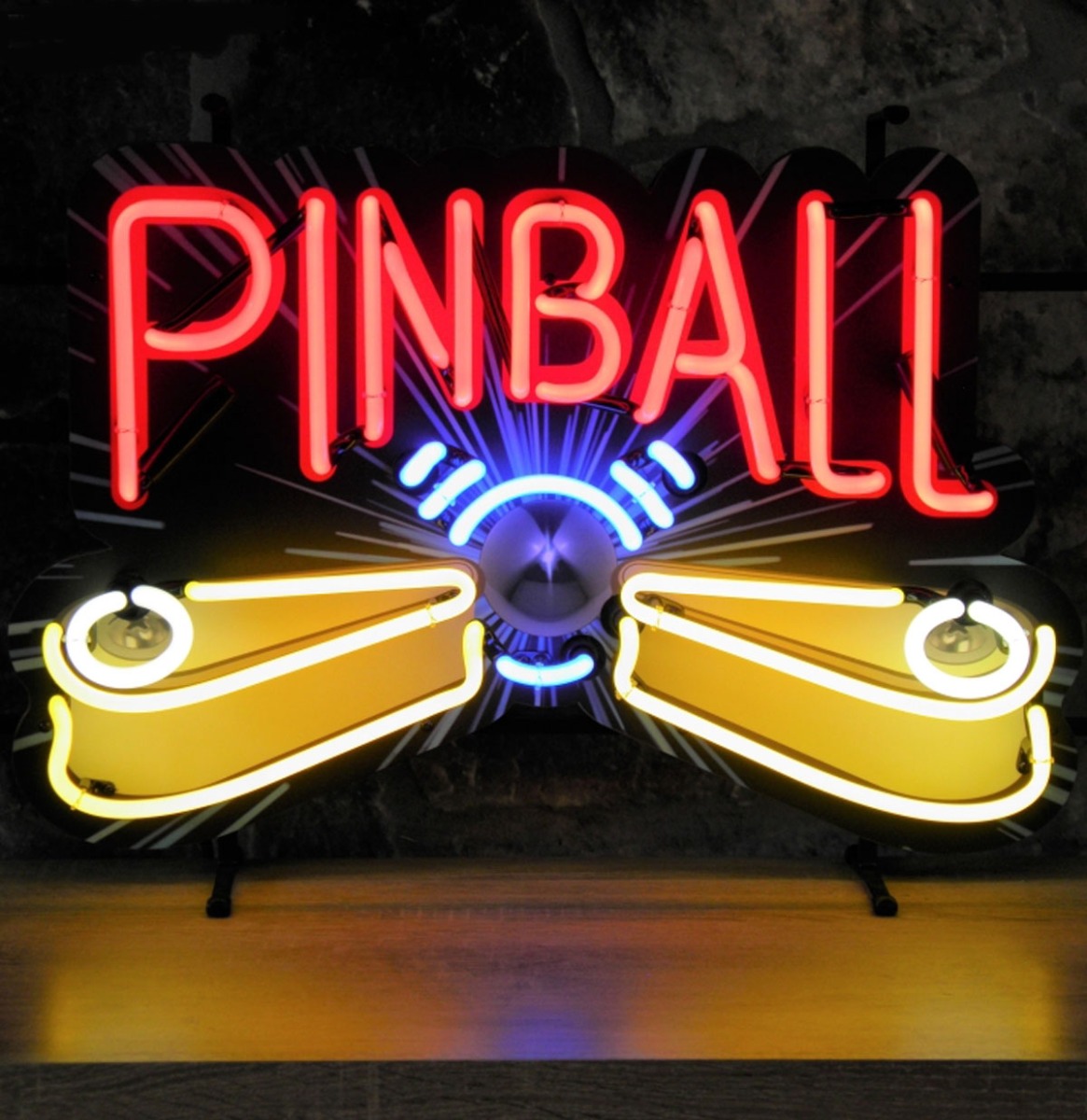 Pinball Neon Verlichting 62 x 42 cm - Rood