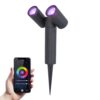 Pinero - Dubel Smart LED Prikspot - IP65 waterdicht - 11 Watt 690 Lumen - RGBWW - GU10 - Wifi + Bluetooth - IP65 Waterdicht - Bestuurbaar via app - Google Home