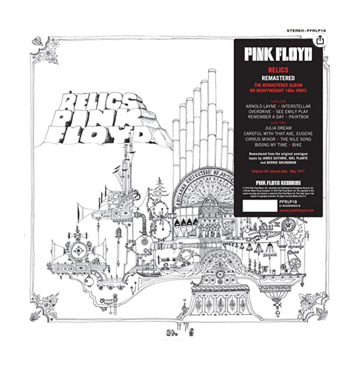 Pink Floyd Relics Remastered Vinyl (LP) | Fiftiesstore