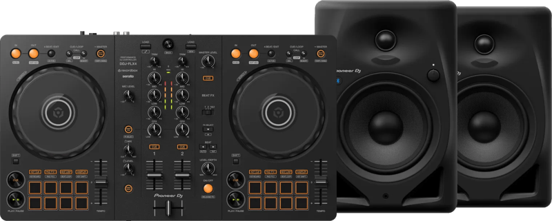 Pioneer DJ DDJ-FLX4 + Pioneer DJ DM-50D-BT Zwart
