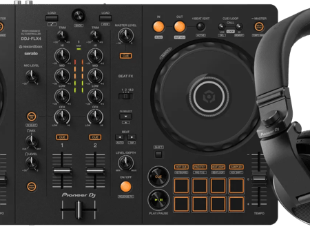 Pioneer DJ DDJ-FLX4 + Pioneer DJ HDJ-X5 Zwart