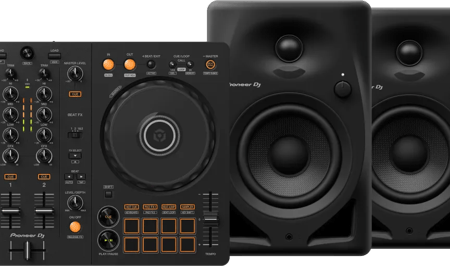 Pioneer DJ DDJ-FLX4 + Pioneer DJ HDJ-X5 Zwart + Pioneer DJ DM-40D Zwart