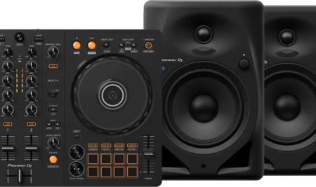 Pioneer DJ DDJ-FLX4 + Pioneer DJ HDJ-X5 Zwart + Pioneer DJ DM-50D-BT Zwart