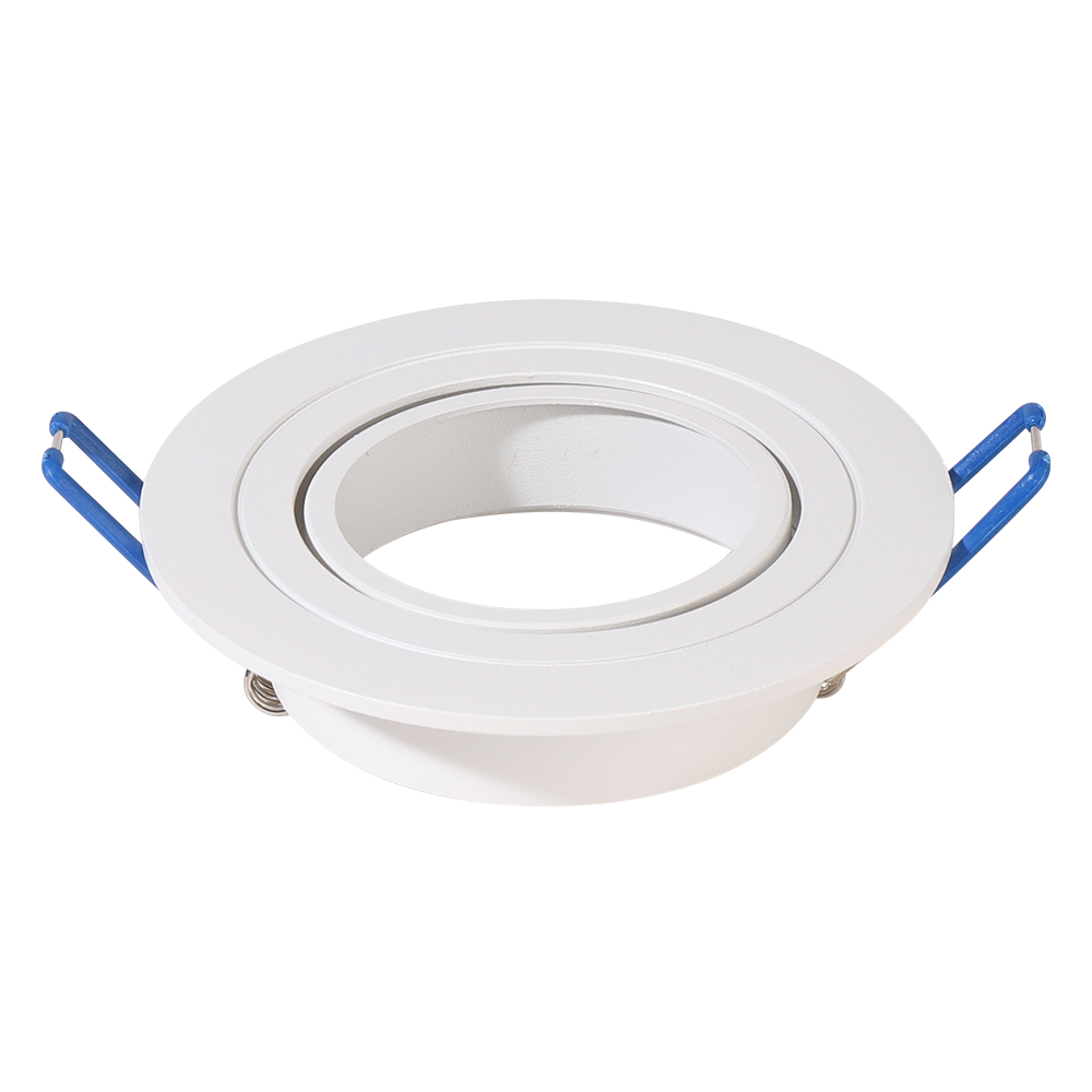 Pittsburg - LED Inbouwspot - Kantelbaar armatuur - Diameter 93mm - GU10 Fitting incl. lamphouder - Rond - IP20 - Wit | HOFTRONIC