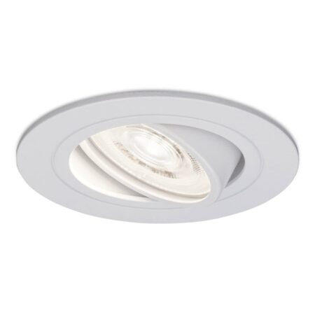 Pittsburg LED inbouwspot - Extra plat 58mm - GU10 LED Module - Extra plat 58mm - 6000K daglicht wit - Dimbaar - Rond - Kantelbaar - Voor binnen - Zwart | HOFTRONIC