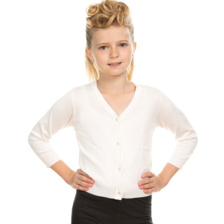 Plain Kids Cardigan Ivory-5 - 6 Jaar | Hearts and Roses