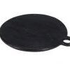 Plank hout rond 34x39cm super donker |