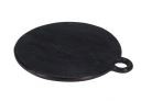Plank hout rond 34x39cm super donker |