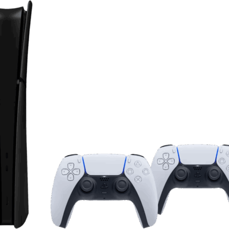 PlayStation 5 Slim Digital Edition + Covers Zwart + Extra Controller Wit