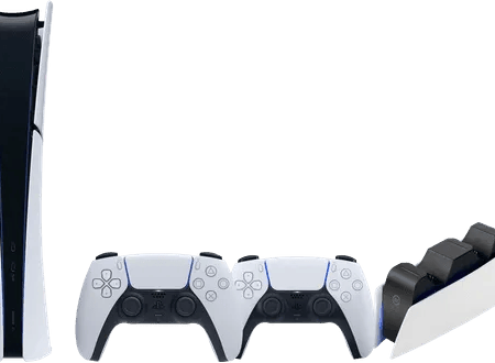 PlayStation 5 Slim Digital Edition + Extra Controller Wit + BlueBuilt oplaadstation