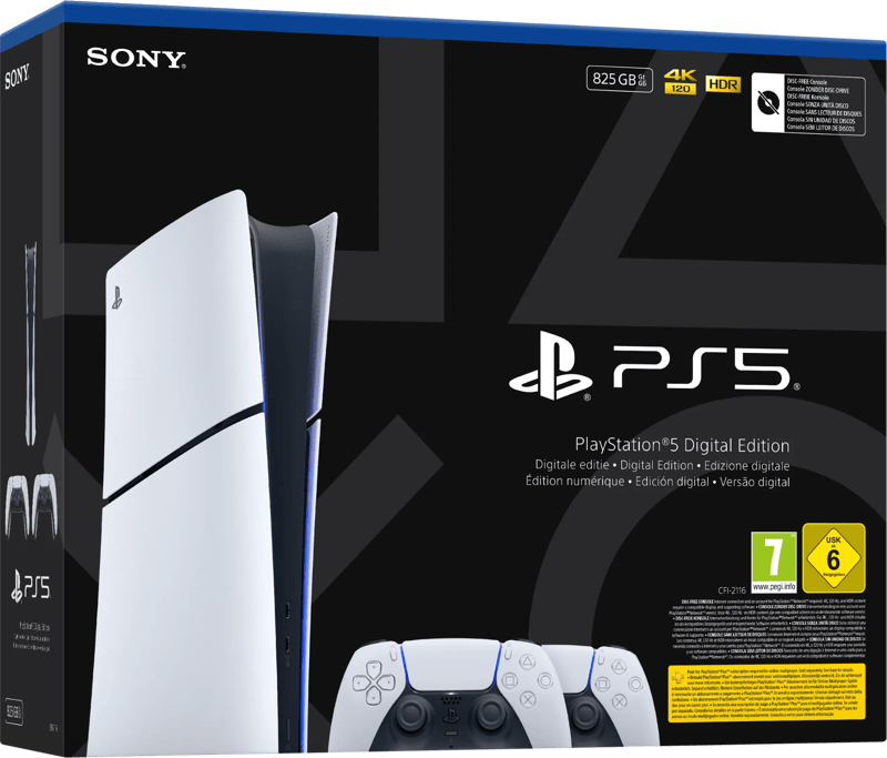 PlayStation 5 Slim Digital Edition + Extra Controller Wit