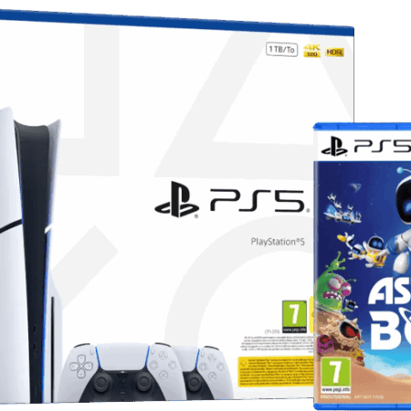 PlayStation 5 Slim Disc Edition + Astro Bot + Extra Controller Wit