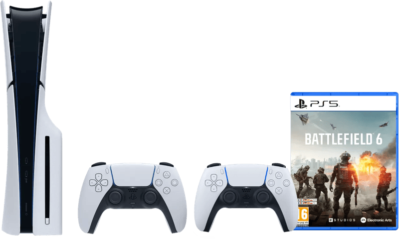 PlayStation 5 Slim Disc Edition + Battlefield 6 + Extra Controller Wit