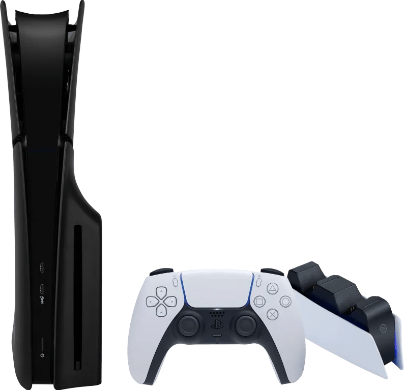 PlayStation 5 Slim Disc Edition + Covers Zwart + Oplaadstation