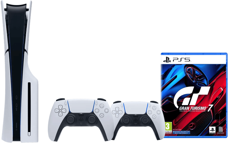 PlayStation 5 Slim Disc Edition + Gran Turismo 7 + Extra Controller Wit