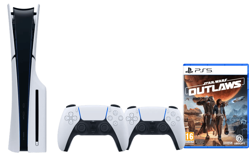 PlayStation 5 Slim Disc Edition + Star Wars Outlaws + Extra Controller Wit