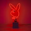 Playboy - Glas Neon " Playboy Bunny" Sign (Op Betonnen Basis) - Rood | Playboy