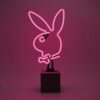 Playboy - Glass Neon " Playboy Bunny" Sign (Op Betonnen Basis) - Roze | Playboy
