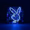 Playboy - Glazen Neon Box - Disco Bunny Blauw | Playboy