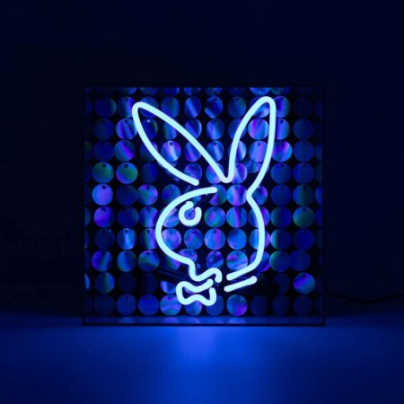 Playboy - Glazen Neon Box - Disco Bunny Blauw | Playboy